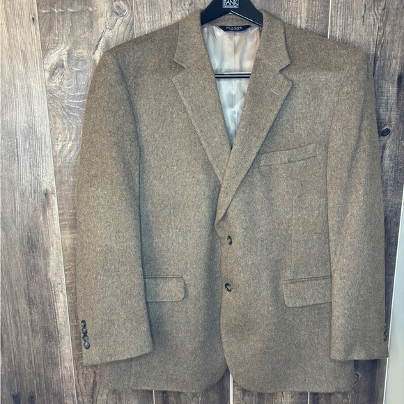 NWOT Jos. A. Bank 100% Camelhair Sport Coat Blazer Brown/Tan Men's Size 46R - Picture 3 of 11